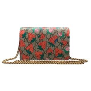 Authentic Gucci GG Supreme Monogram Strawberry Bag